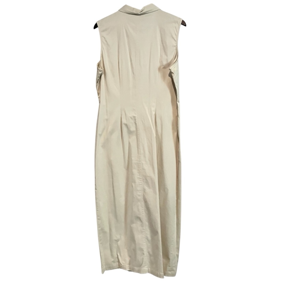 Vintage 90s Robbie Bee Cream Khaki Sleeveless Maxi Dress Women's Size 16 - Picture 3 of 7